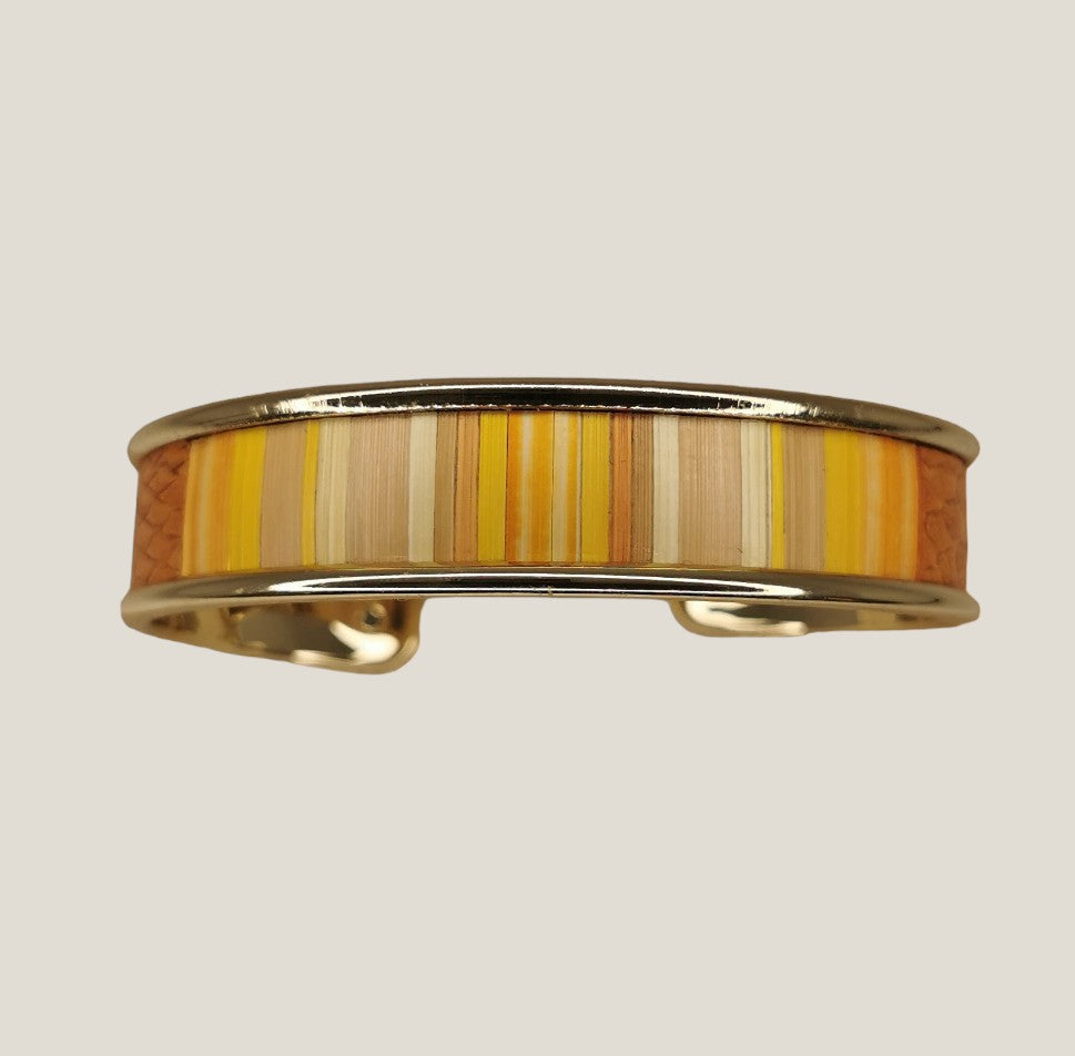 Collection BAIONA -Bracelet jaune-canyon satin- Elegan-SE