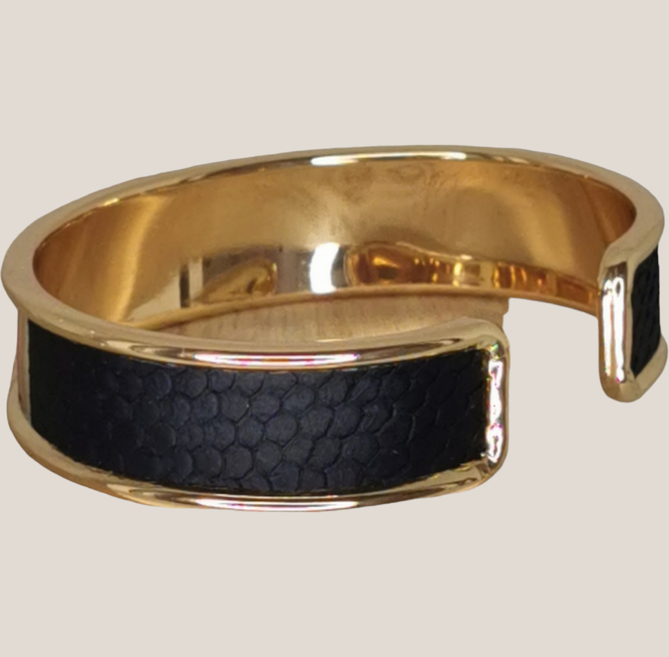 Collection BAIONA - Bracelet  bleu navy satin -  Elegan-SE